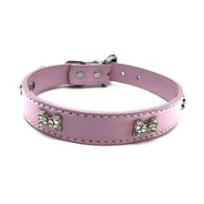 Obojok ozdobný, kostičky s kamienkami 2x45 cm ružový